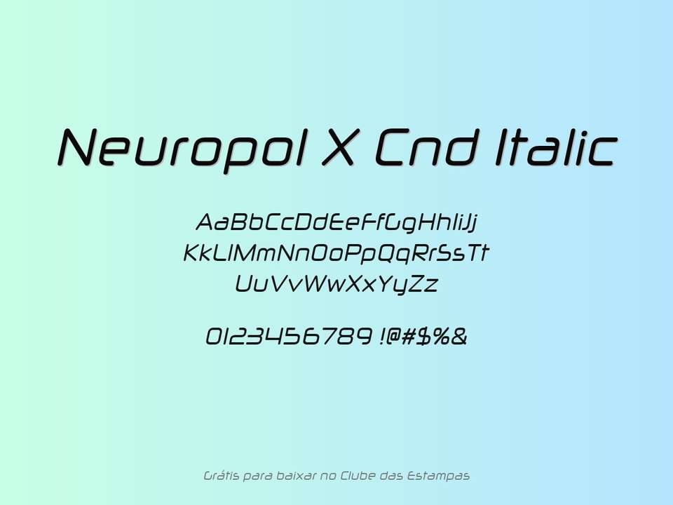 Fonte Neuropol X Cnd Italic Grátis Para Baixar