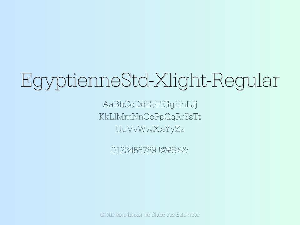 Fonte Egyptiennestd Xlight Regular Grátis Para Baixar