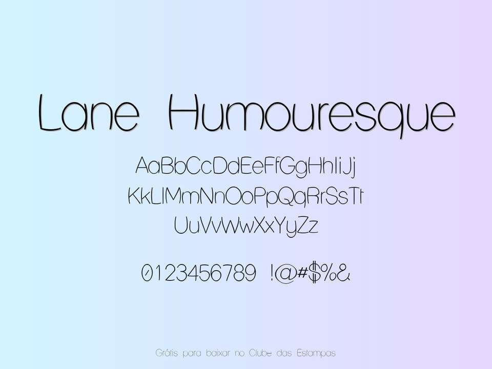 Fonte Lane Humouresque Grátis Para Baixar
