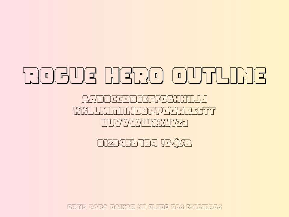 Fonte Rogue Hero Outline Grátis Para Baixar
