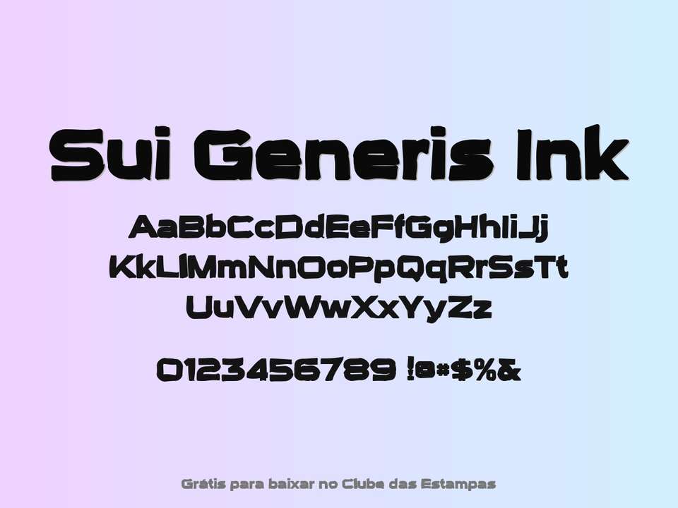 Fonte Sui Generis Ink Grátis Para Baixar