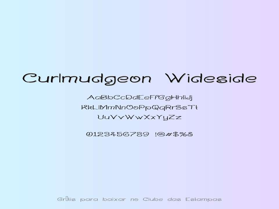 Fonte Curlmudgeon Wideside Grátis Para Baixar