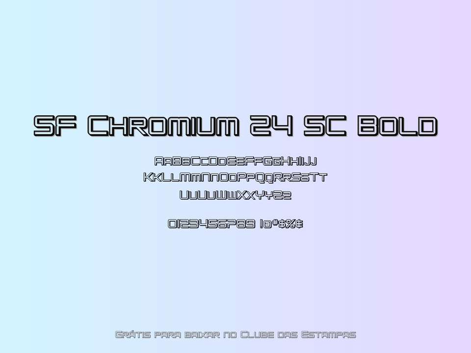 Fonte Sf Chromium 24 Sc Bold Grátis Para Baixar