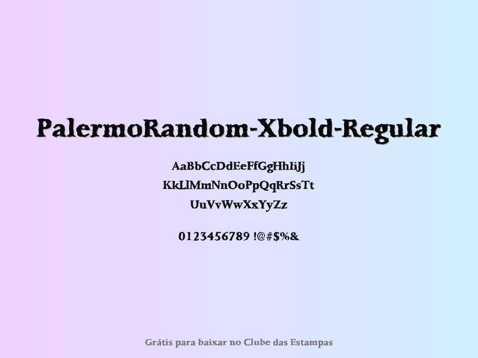 Fonte Palermorandom Xbold Regular Grátis Para Baixar