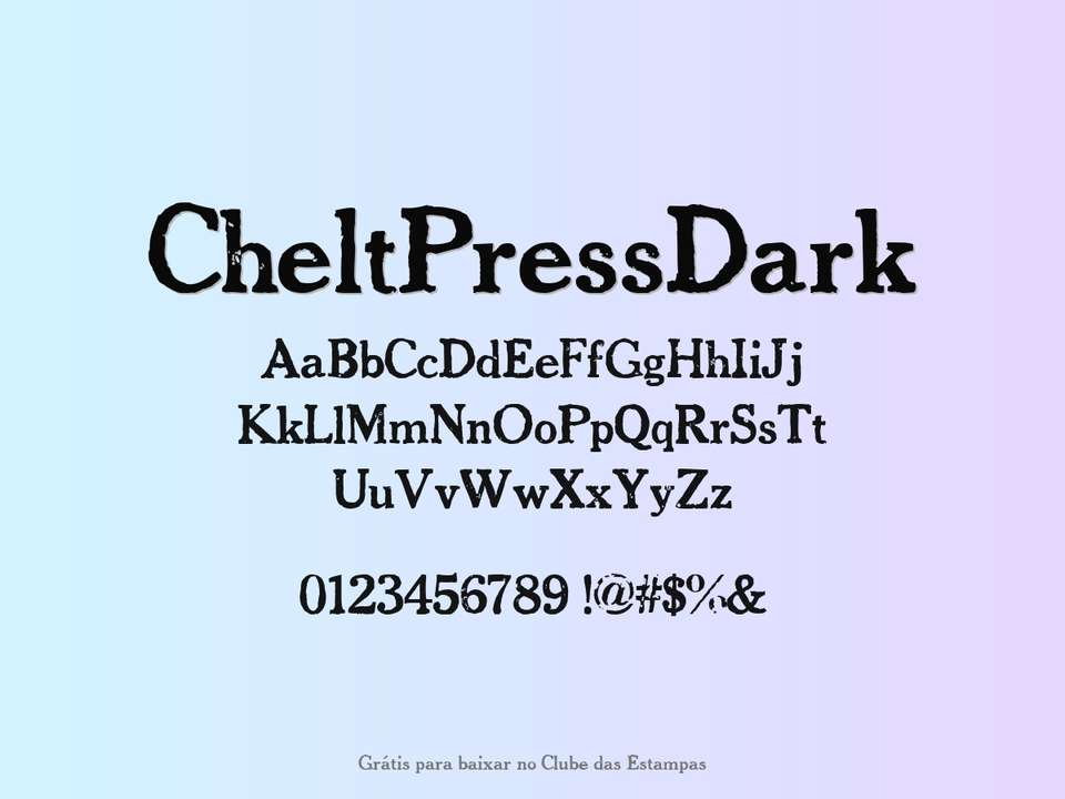 Fonte Cheltpressdark Grátis Para Baixar