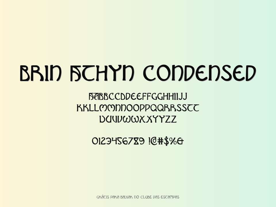 Fonte Brin Athyn Condensed Grátis Para Baixar