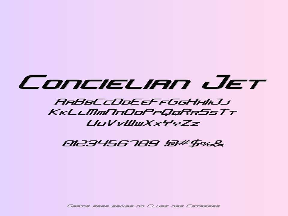 Fonte Concielian Jet Grátis Para Baixar