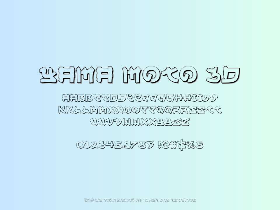 Fonte Yama Moto 3d Grátis Para Baixar