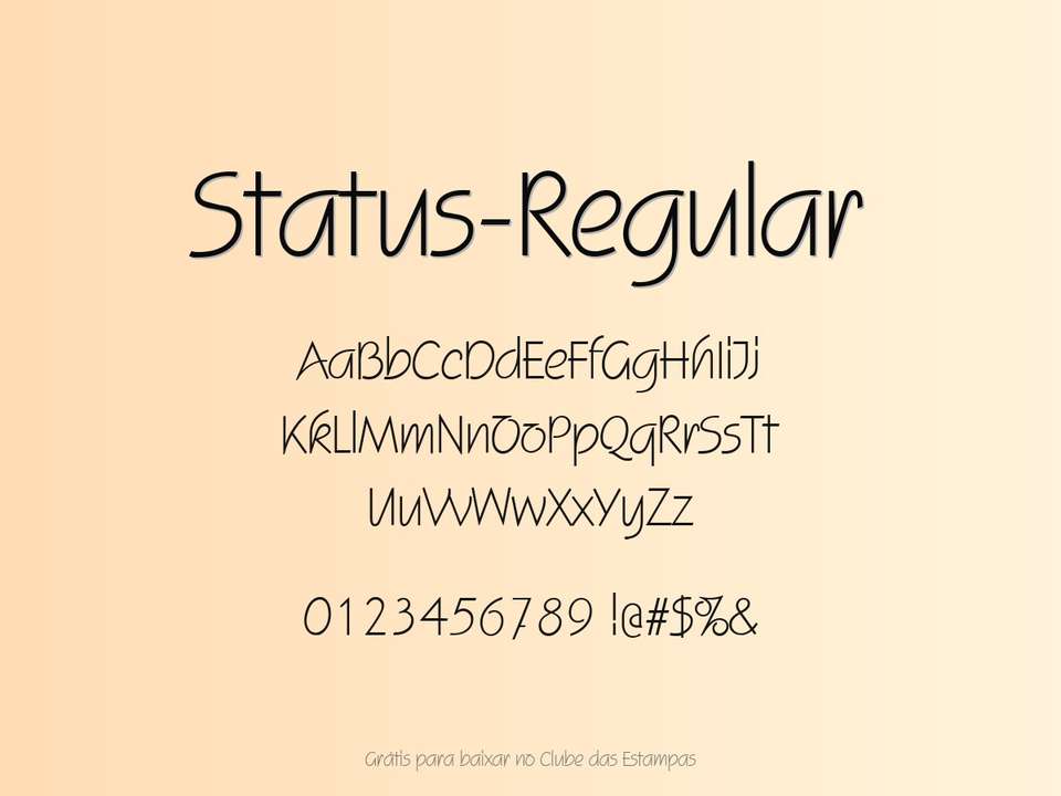 Fonte Status Regular Grátis Para Baixar