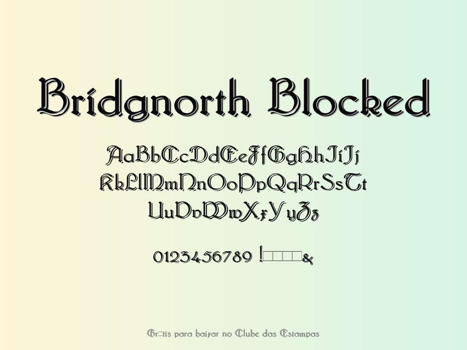Fonte Bridgnorth Blocked Grátis Para Baixar