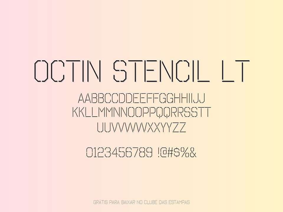 Fonte Octin Stencil Lt Grátis Para Baixar