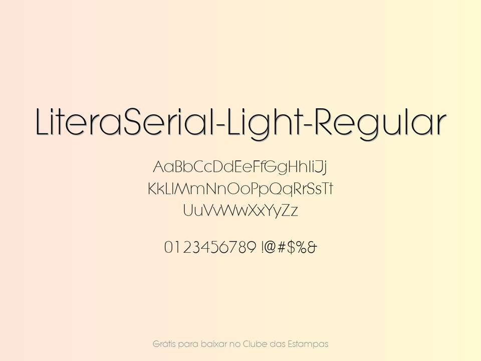 Fonte Literaserial Light Regular Grátis Para Baixar