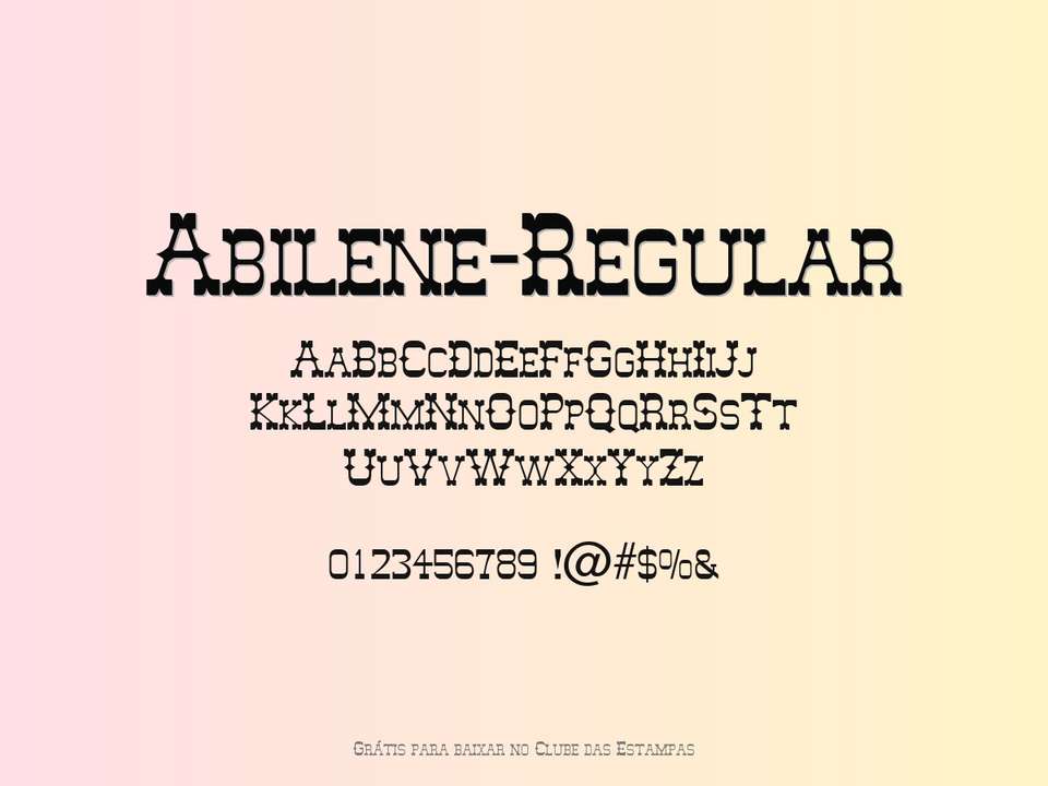 Fonte Abilene Regular Grátis Para Baixar