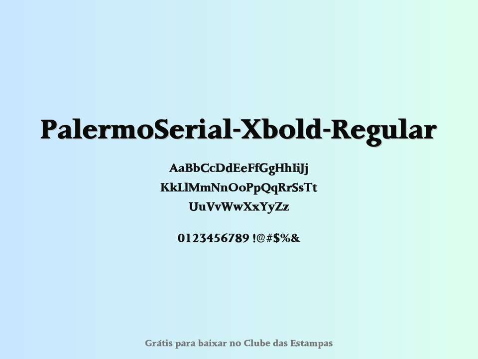 Fonte Palermoserial Xbold Regular Grátis Para Baixar