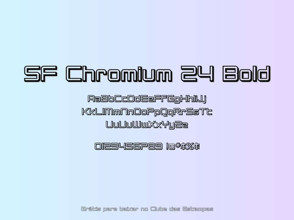 Fonte Sf Chromium 24 Bold Grátis Para Baixar