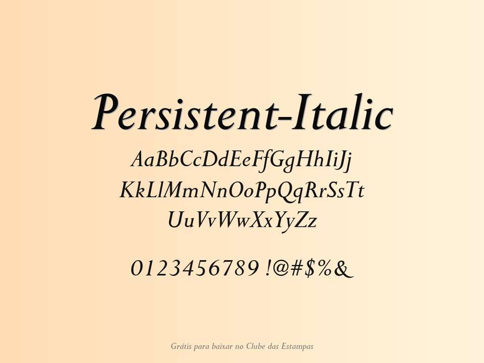 Fonte Persistent Italic Grátis Para Baixar