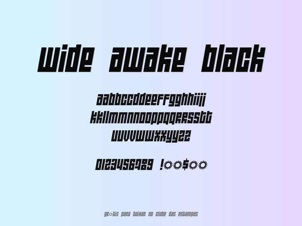 Fonte Wide Awake Black Grátis Para Baixar