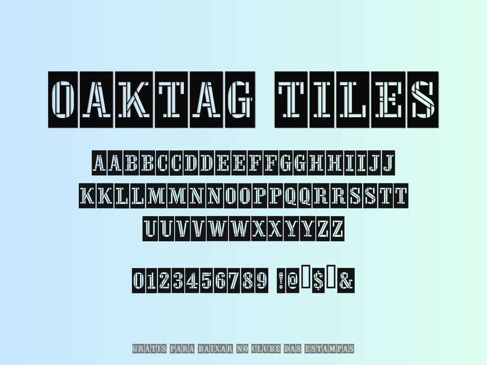 Fonte Oaktag Tiles Grátis Para Baixar