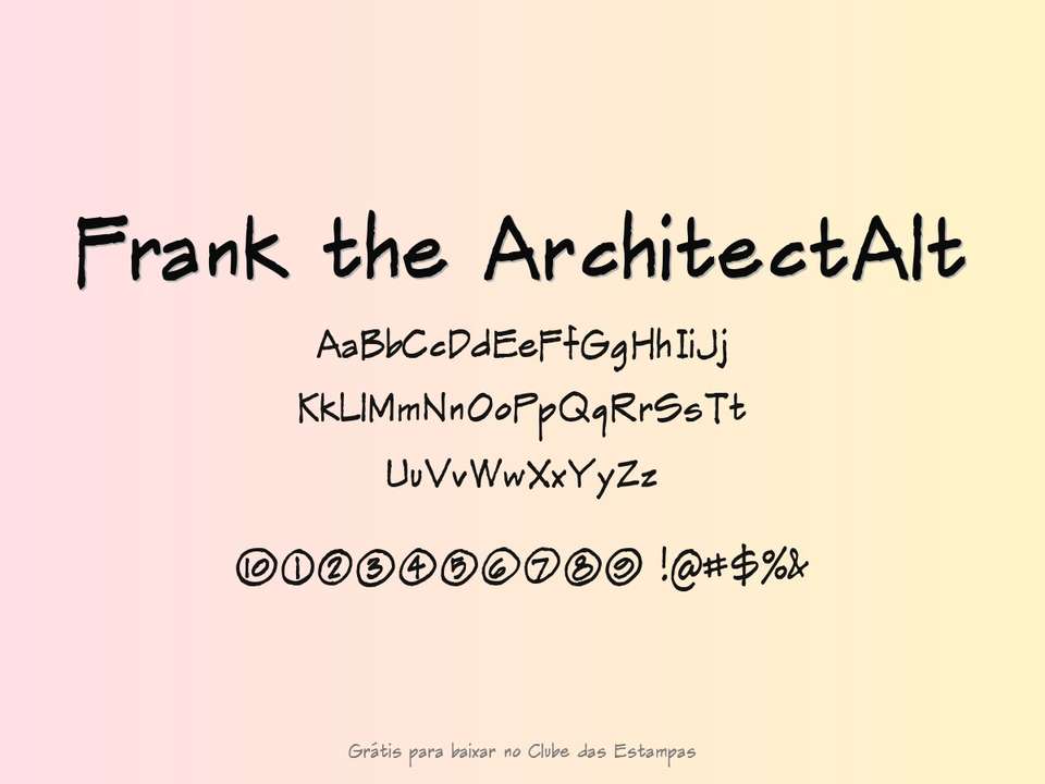 Fonte Frank The Architectalt Grátis Para Baixar