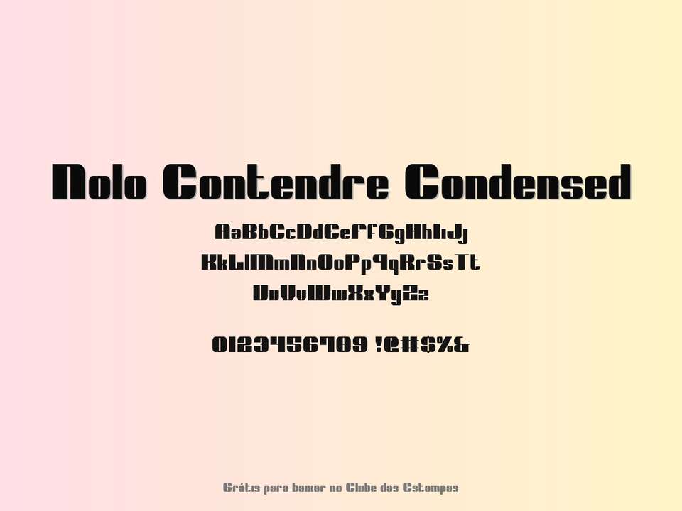 Fonte Nolo Contendre Condensed Grátis Para Baixar