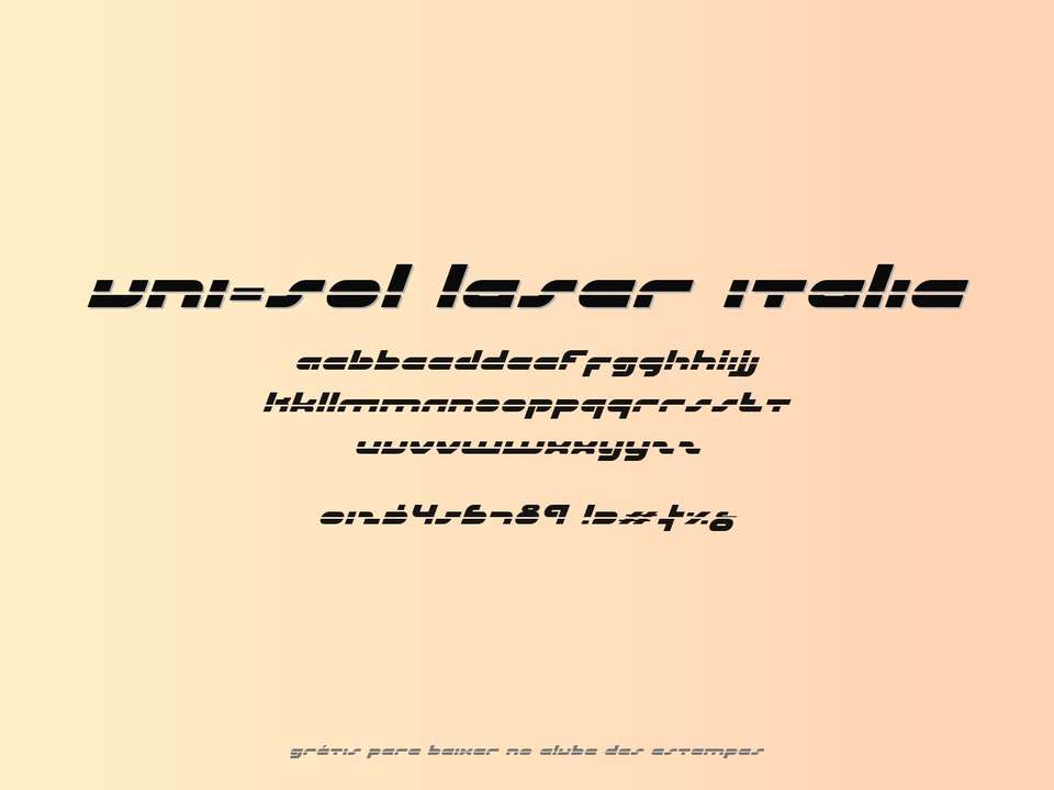 Fonte Uni Sol Laser Italic Grátis Para Baixar