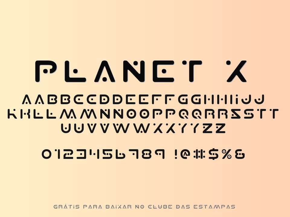 Fonte Planet X Grátis Para Baixar