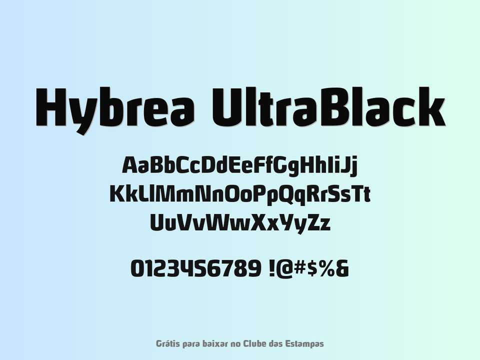 Fonte Hybrea Ultrablack Grátis Para Baixar