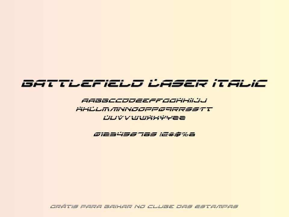 Fonte Battlefield Laser Italic Grátis Para Baixar
