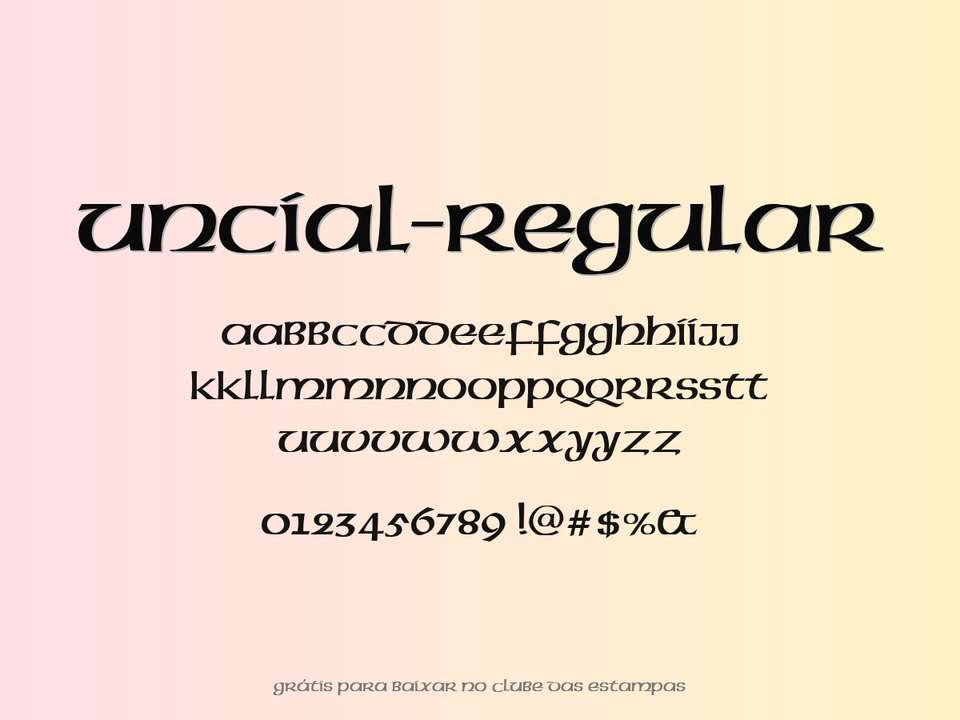 Fonte Uncial Regular Grátis Para Baixar