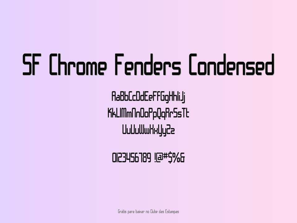 Fonte Sf Chrome Fenders Condensed Grátis Para Baixar