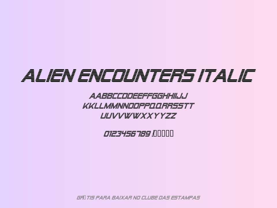 Fonte Alien Encounters Italic Grátis Para Baixar