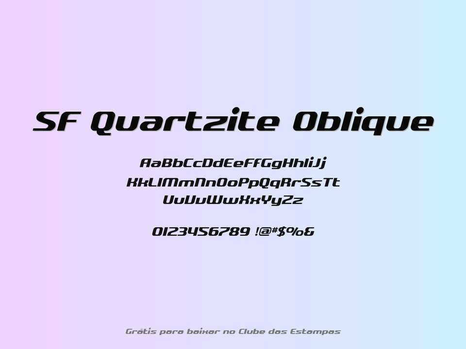 Fonte Sf Quartzite Oblique Grátis Para Baixar