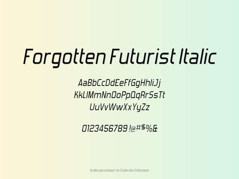 Fonte Forgotten Futurist Italic Grátis Para Baixar