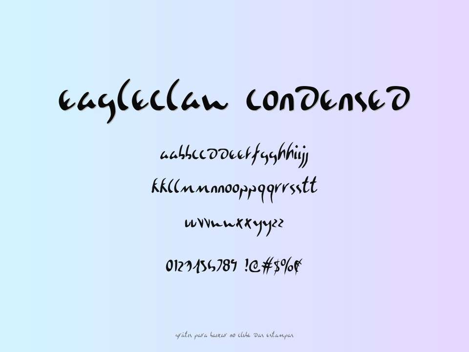 Fonte Eagleclaw Condensed Grátis Para Baixar