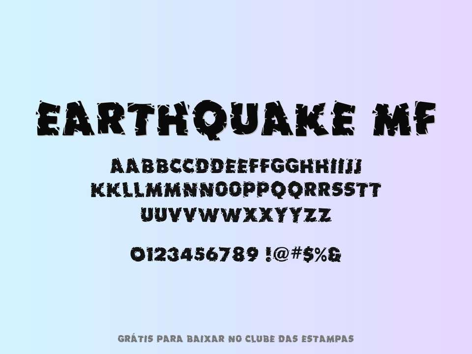 Fonte Earthquake Mf Grátis Para Baixar