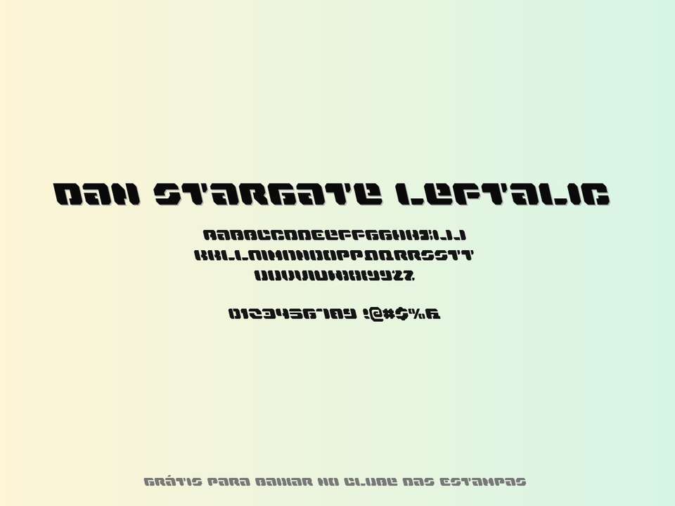 Fonte Dan Stargate Leftalic Grátis Para Baixar
