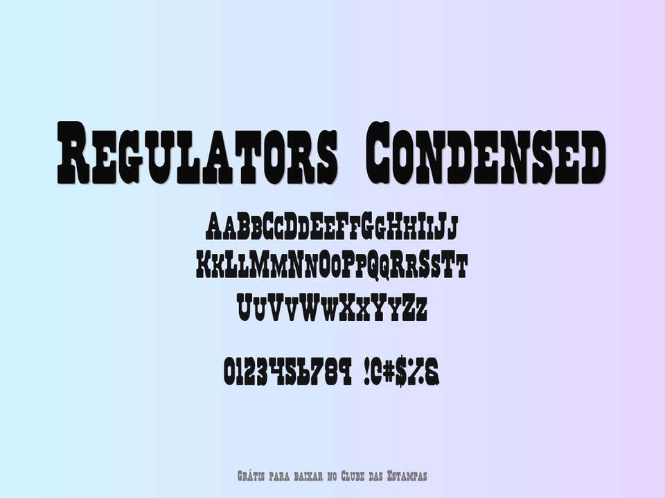Fonte Regulators Condensed Grátis Para Baixar