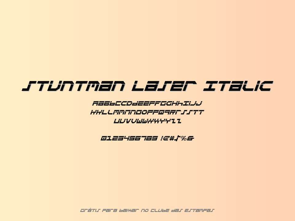 Fonte Stuntman Laser Italic Grátis Para Baixar