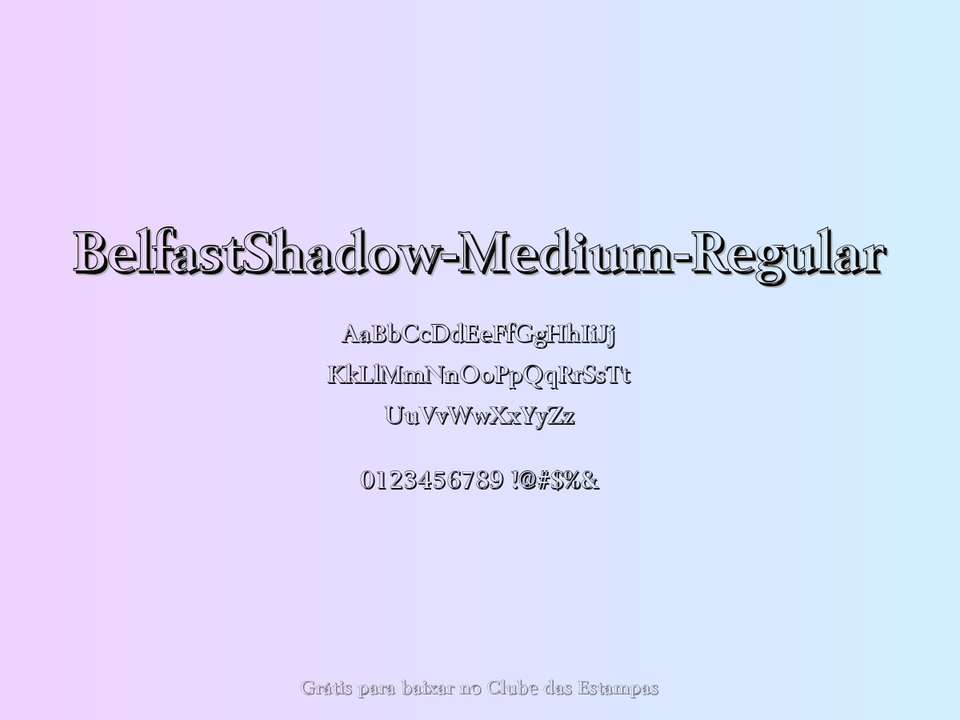 Fonte Belfastshadow Medium Regular Grátis Para Baixar