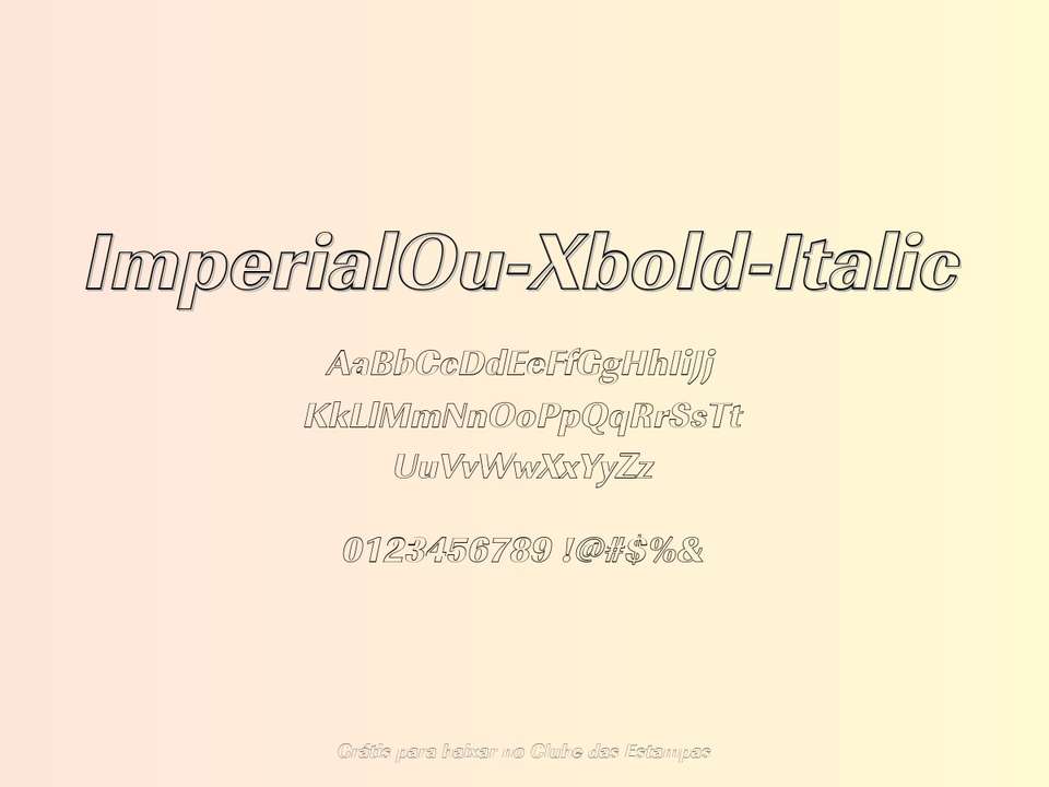 Fonte Imperialou Xbold Italic Grátis Para Baixar