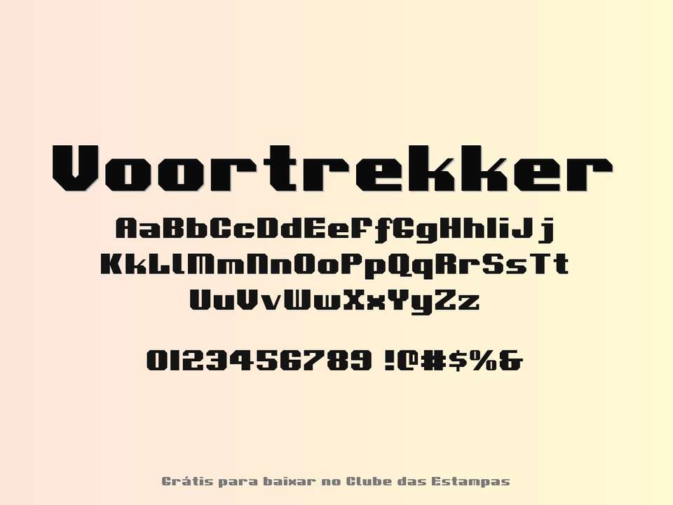 Fonte Voortrekker Grátis Para Baixar