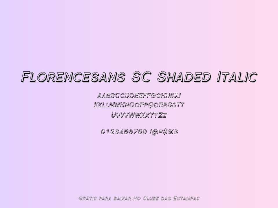Fonte Florencesans Sc Shaded Italic Grátis Para Baixar