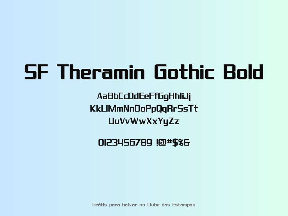 Fonte Sf Theramin Gothic Bold Grátis Para Baixar