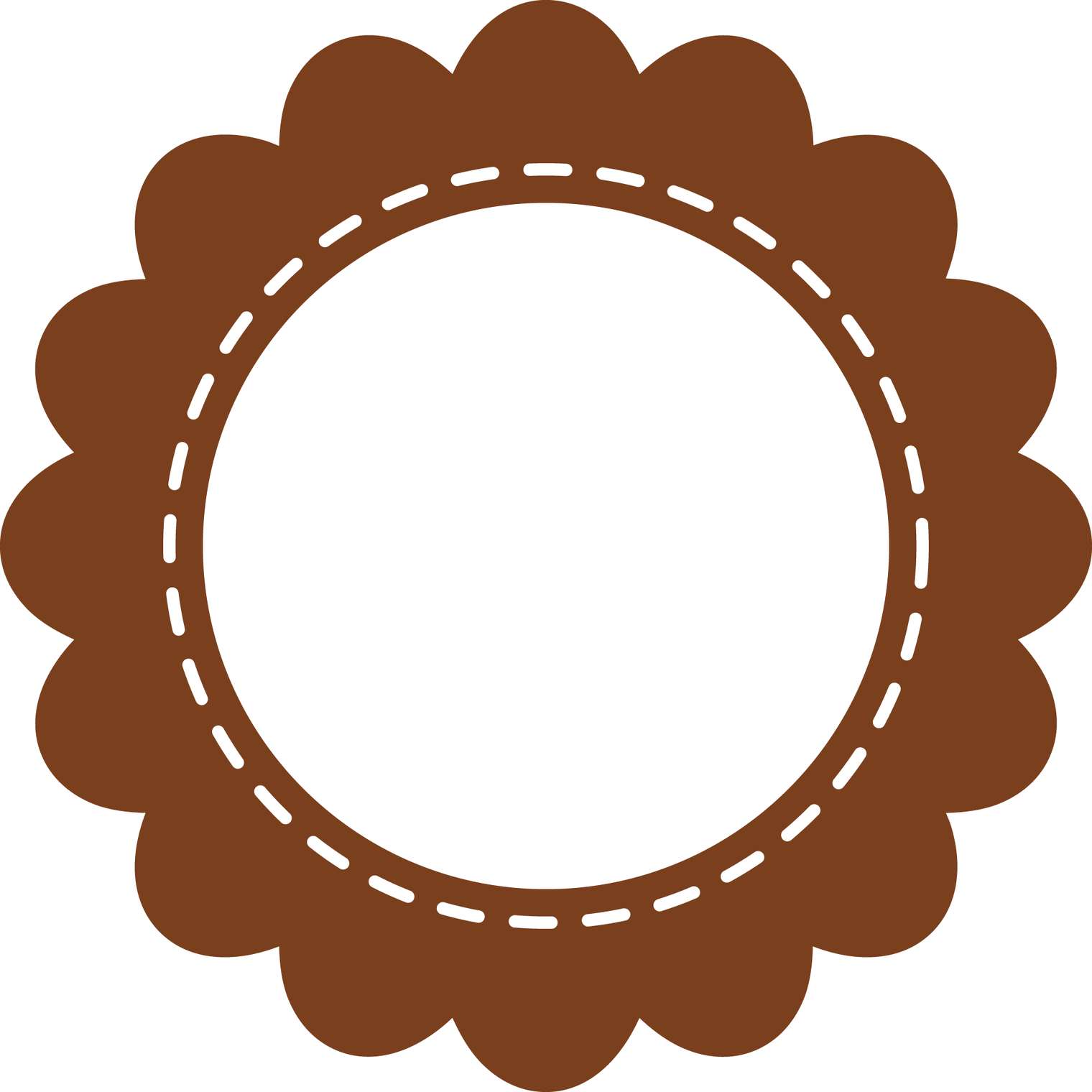 Moldura Decorativa Marrom Design Gráfico Png Grátis Para Baixar