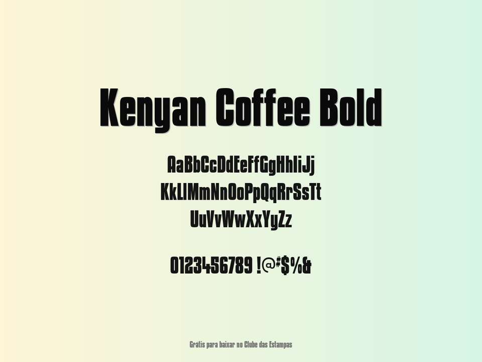 Fonte Kenyan Coffee Bold Grátis Para Baixar