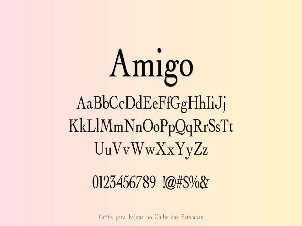 Fonte Amigo Grátis Para Baixar