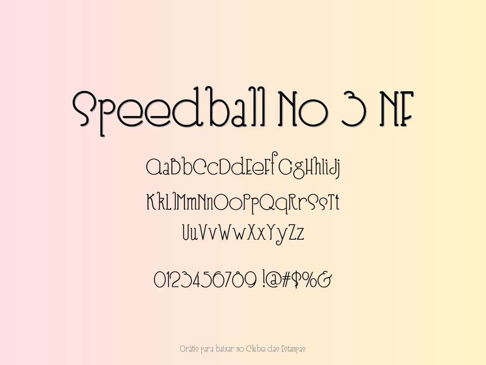 Fonte Speedball No 3 Nf Grátis Para Baixar
