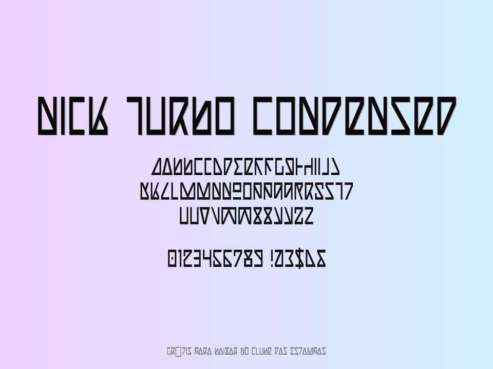 Fonte Nick Turbo Condensed Grátis Para Baixar
