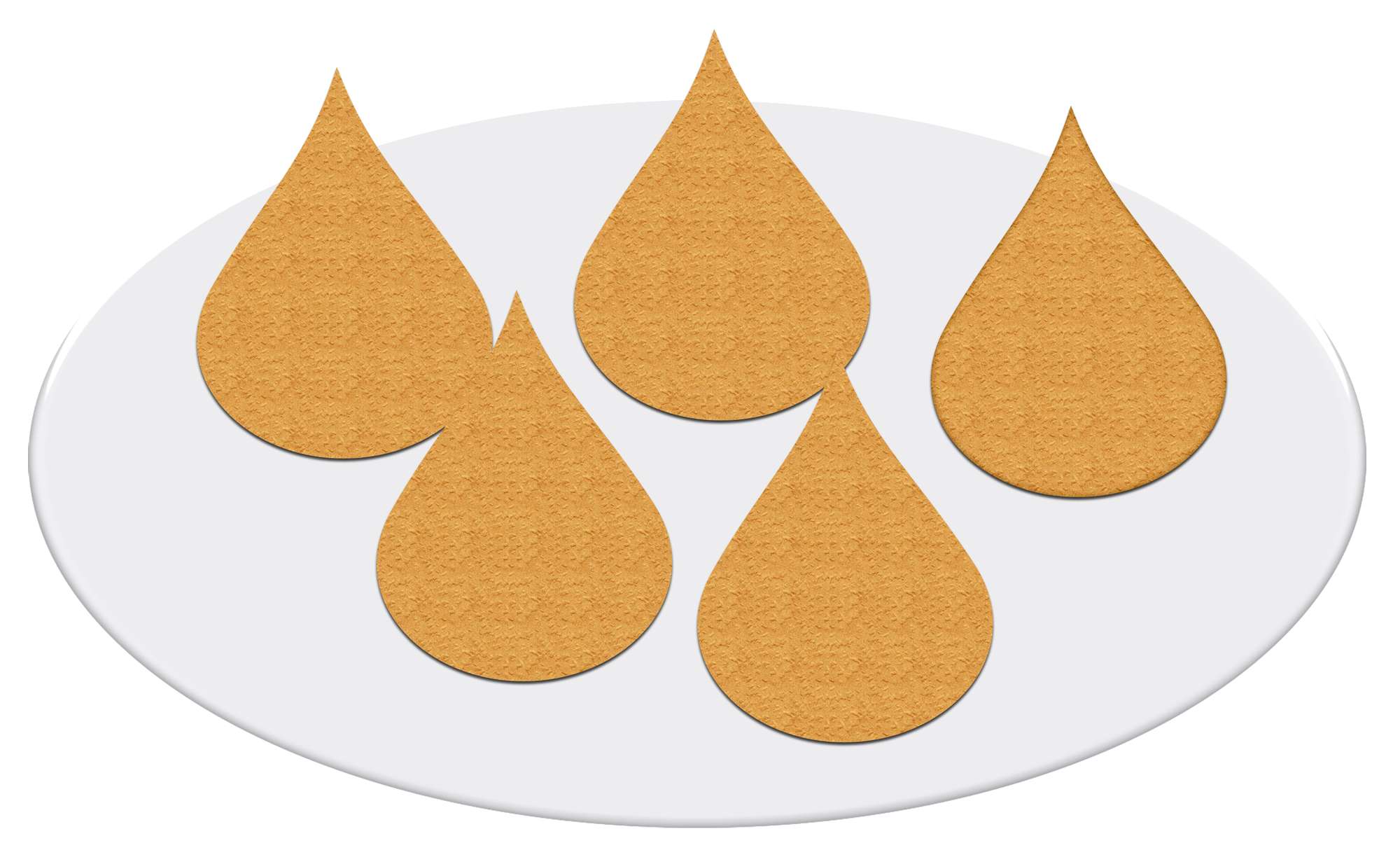 Conjunto Cinco Gotas Marrom Elementos Abstratos Png Grátis Para Baixar