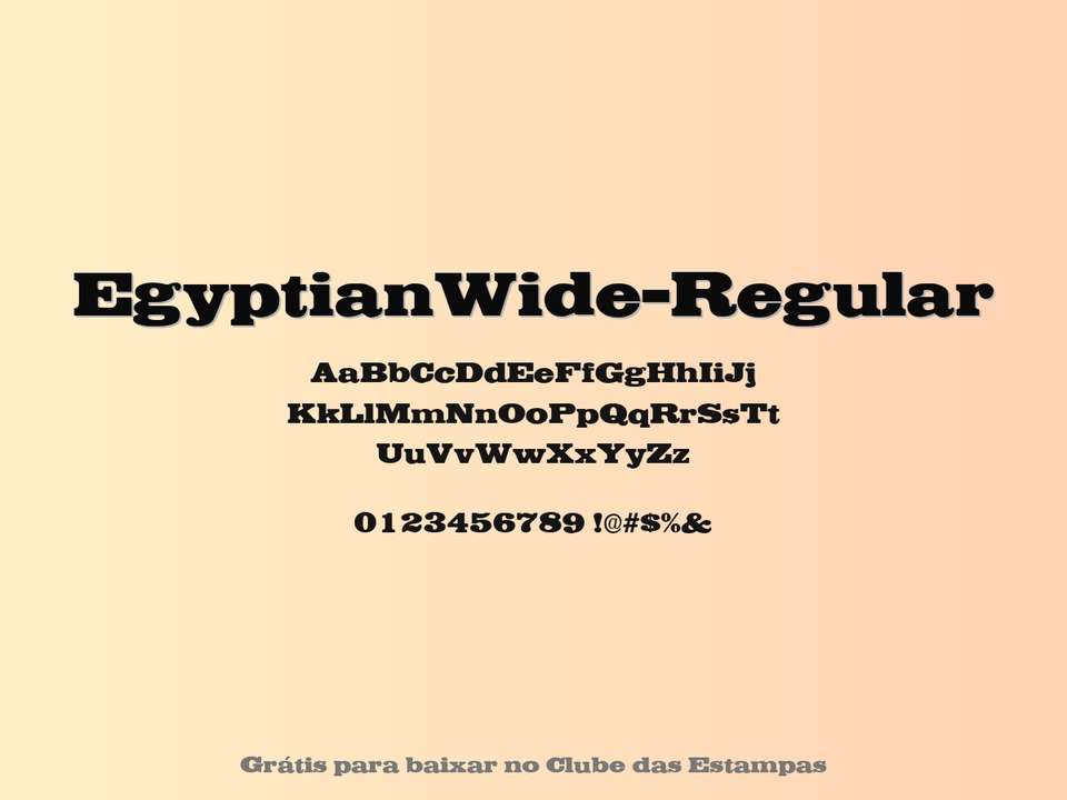 Fonte Egyptianwide Regular Grátis Para Baixar